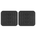 MotorTrend 2-Piece Grand Prix Tire Tread Rear Floor Mats - Heavy Duty, All Weather (15.25" x 14")