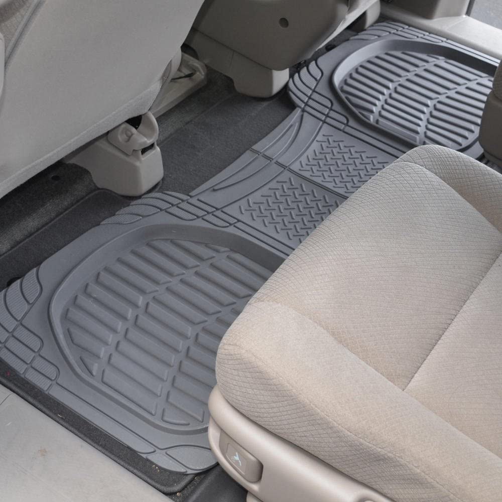 MotorTrend PRO920 Deep Dish Rear Floor Mats - Heavy Duty, All Weather, Trim to Fit