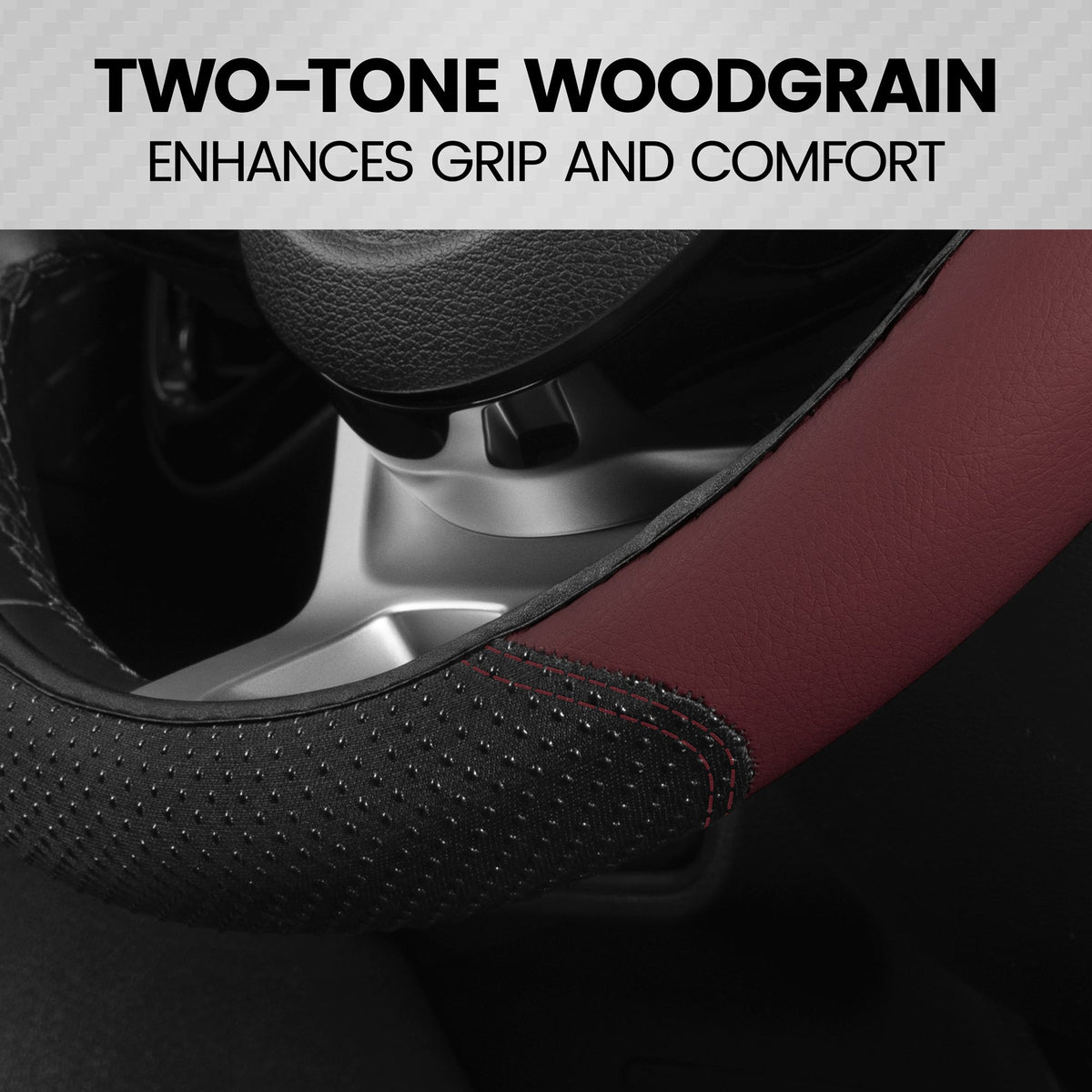 BDK SootheGrip MassageTouch Steering Wheel Cover (Fits 14.5" - 15.5")