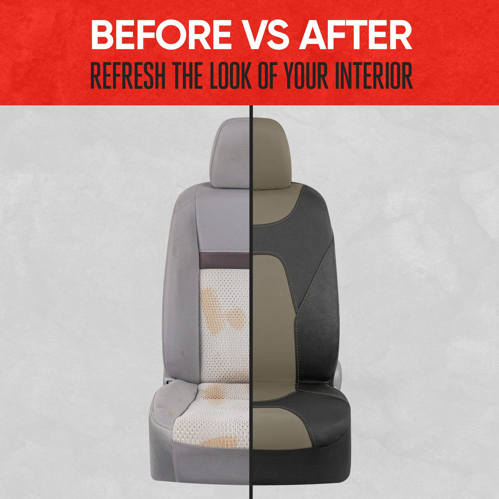 MotorTrend 2-Pack AquaShield Water-Proof Two-Tone Neoprene Front Seat Covers