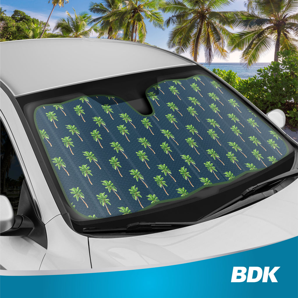 BDK Cali Palm Front Windshield Sunshade (57" x 27")