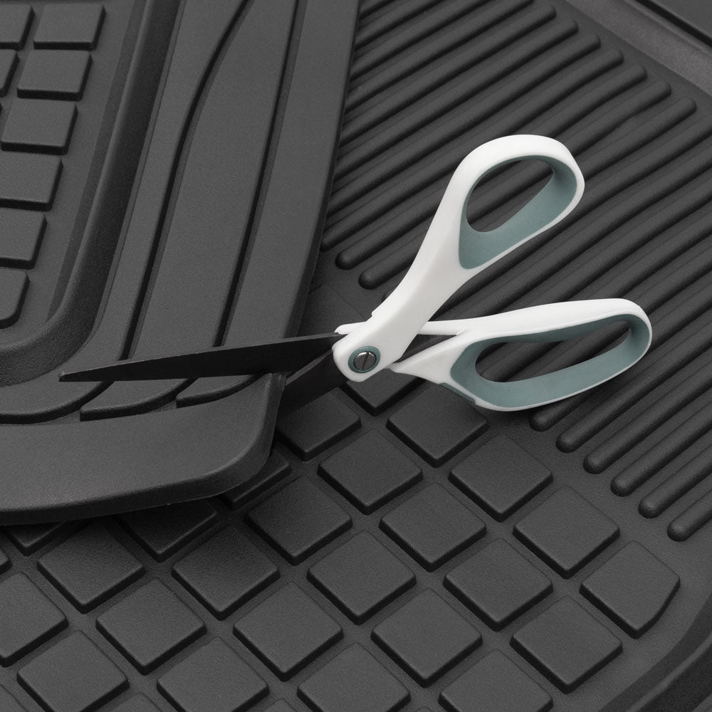 MotorTrend 3-Piece Premium Deep Dish Front Floor Mats and Rear Floor Mats - Heavy Duty, All Weather, Trim to Fit