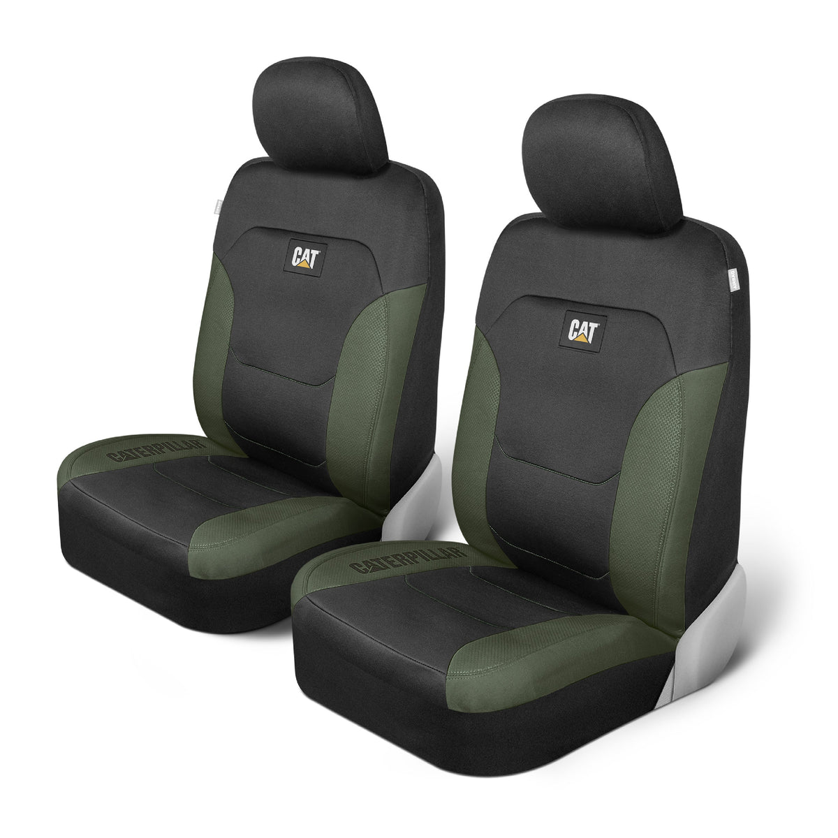 CAT 2-Pack FlexFit Front Seat Covers with Hexagonal Design