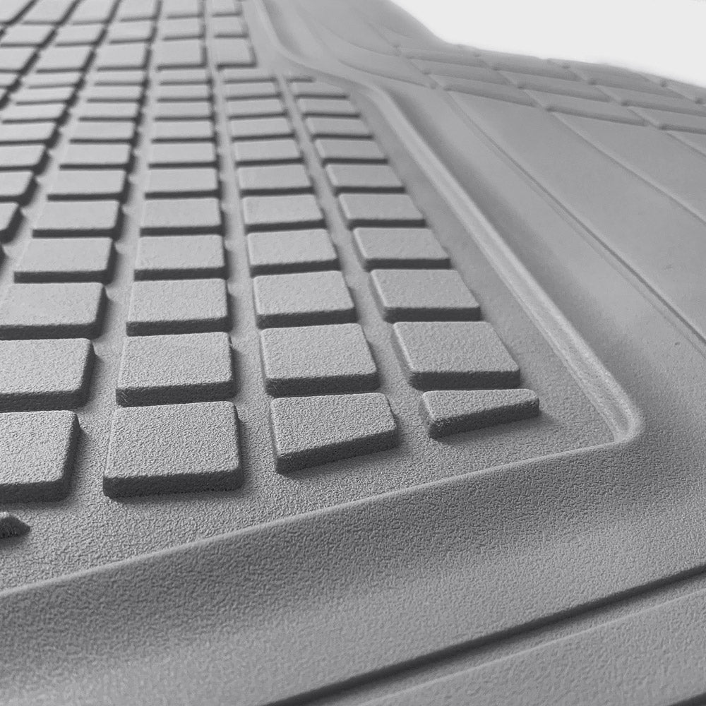 MotorTrend FlexTough Square Groove Trunk/Cargo Liner Mat - Heavy Duty, All Weather, Trim to Fit (54" x 37")