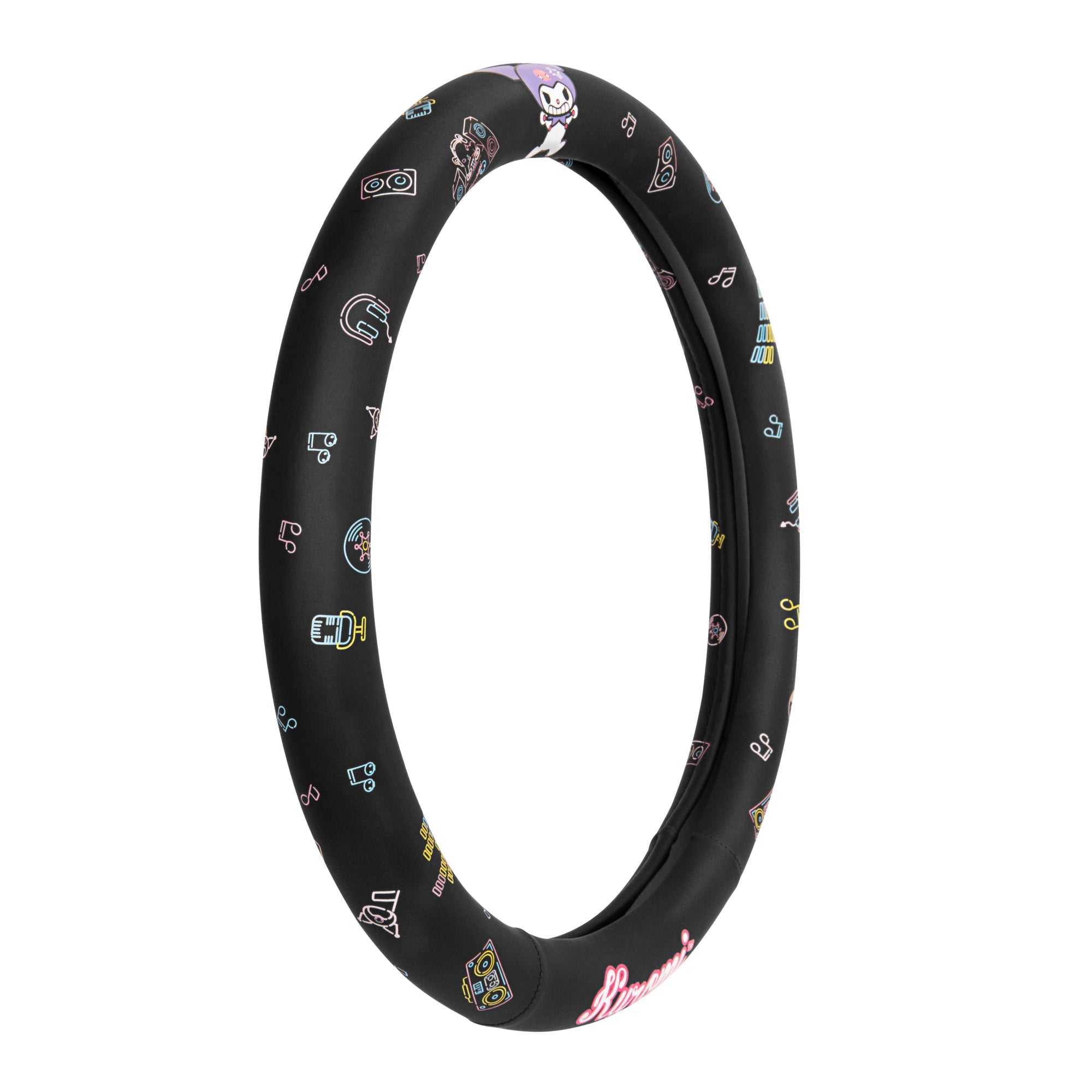 Carbella Sanrio Kuromi Neon Party Steering Wheel Cover (Fits 14.5" - 15.5")