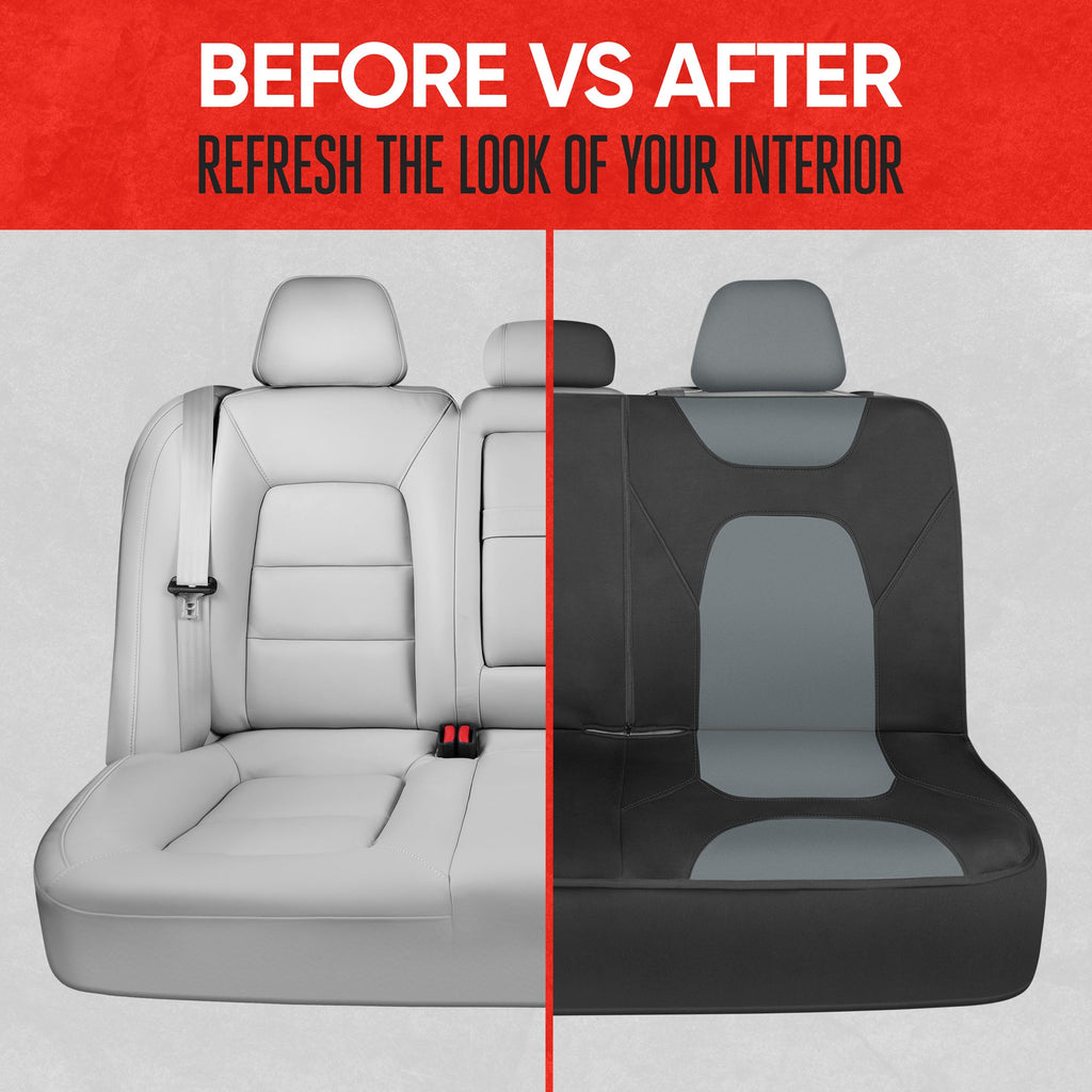 MotorTrend AquaShield Water-Proof Two-Tone Neoprene Rear Seat Covers