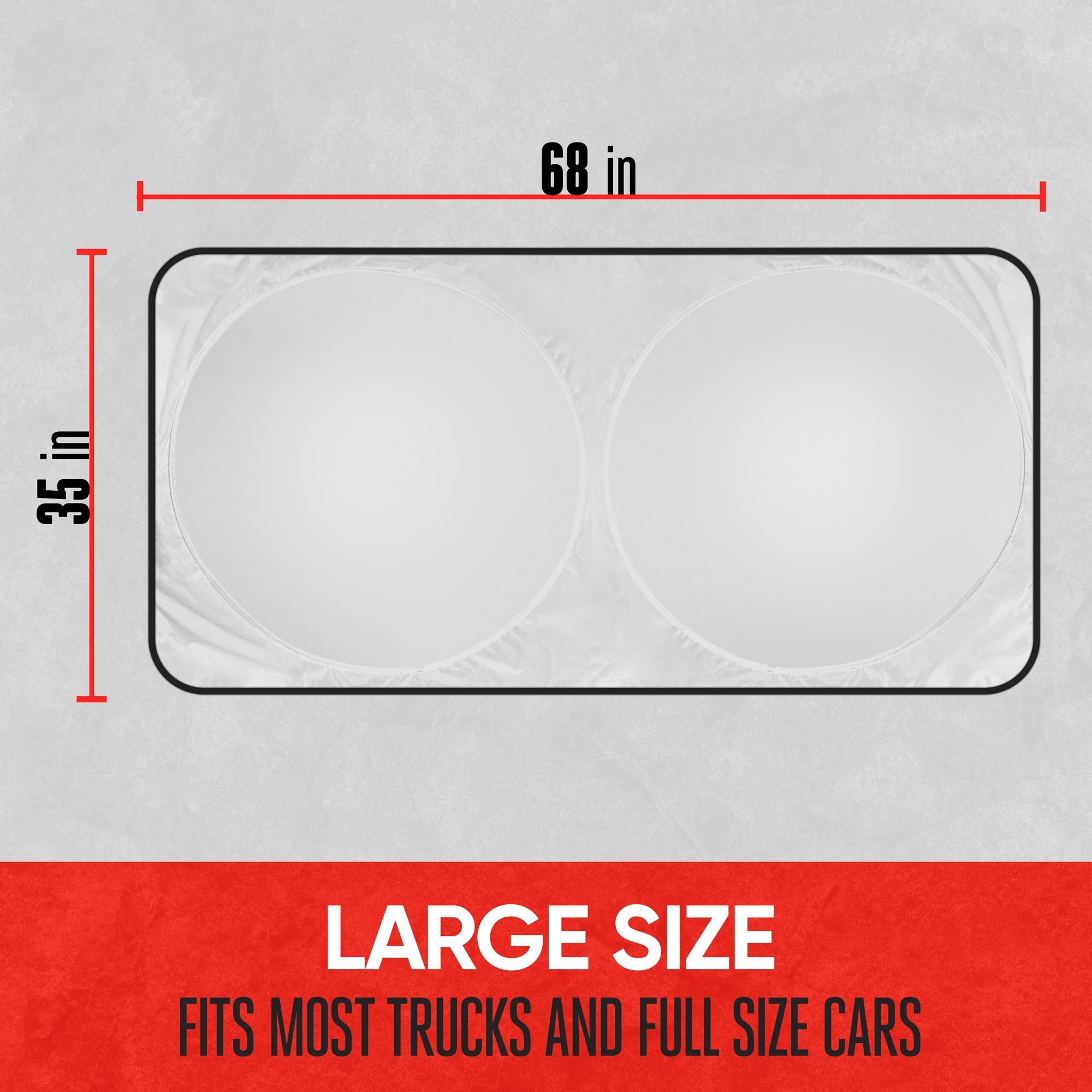 MotorTrend 1-Piece Universal Pop-Up Sunshade (68" x 35")