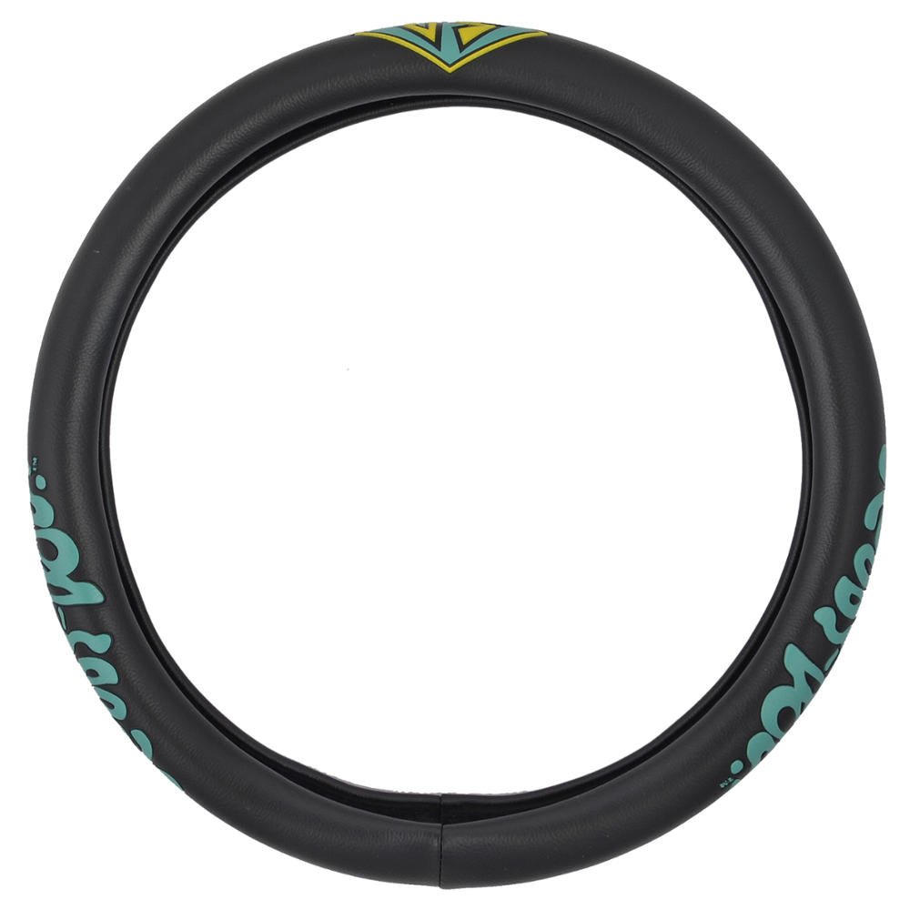 Warner Bros Scooby Doo Ghoulish Text Steering Wheel Cover (Fits 14.5" - 15.5")