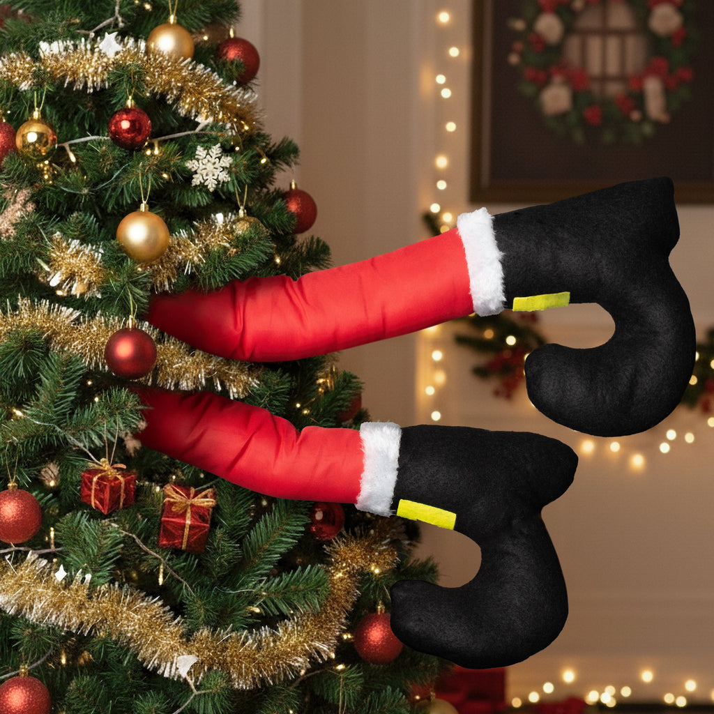 Carbella Trunk/Cargo Holiday Santa Legs Decoration