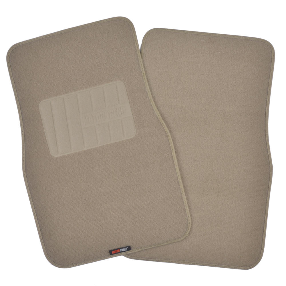 MotorTrend 4-Piece FatRug Premium Carpet Front Floor Mats and Rear Floor Mats with Heel Padding