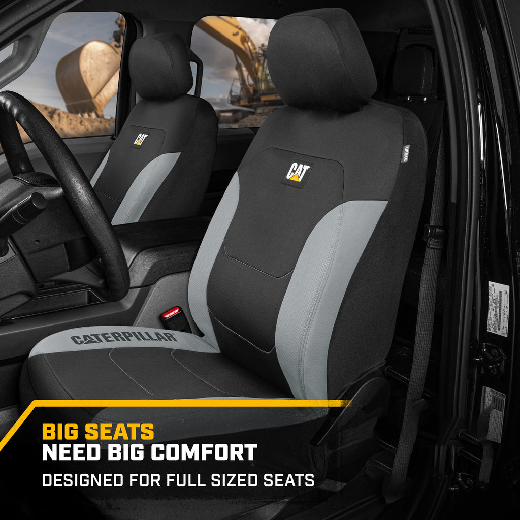CAT 2-Pack FlexFit Front Seat Covers with Hexagonal Design