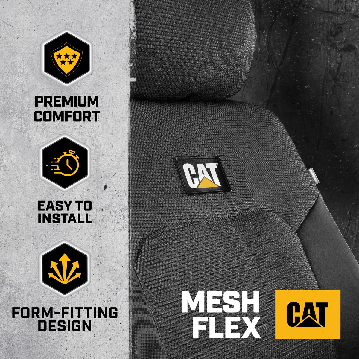 CAT 2-Pack MeshFlex Front Seat Covers