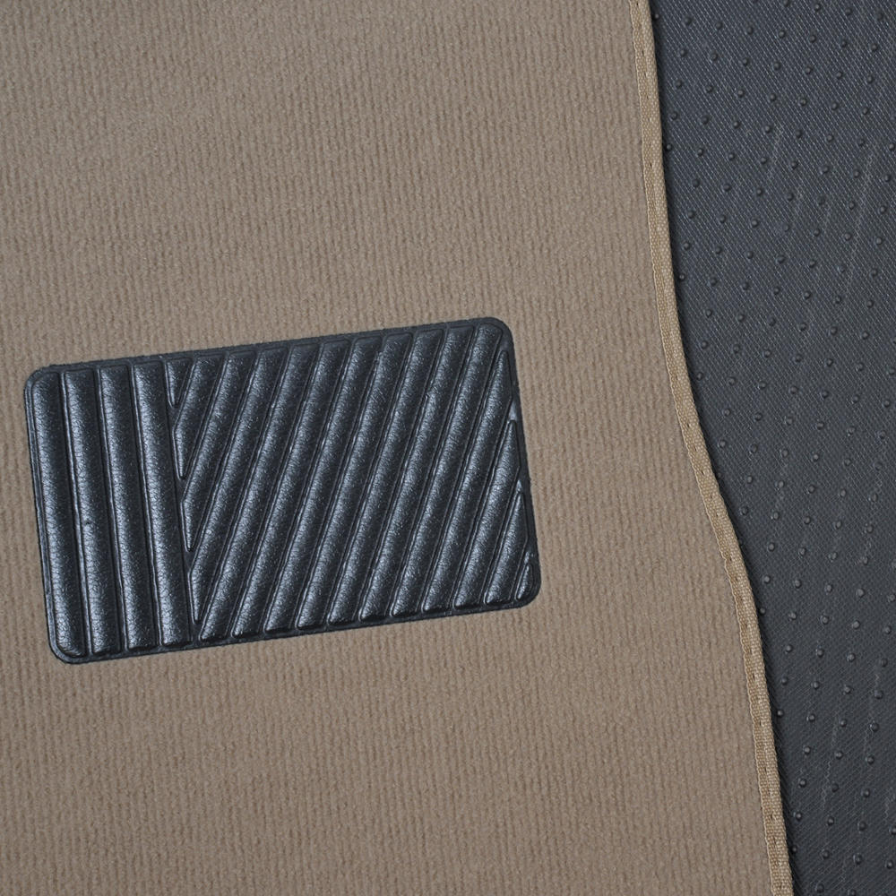 BDK 4-Piece Premium Carpet Non-Slip Heel Pad Front Floor Mats and Rear Floor Mats