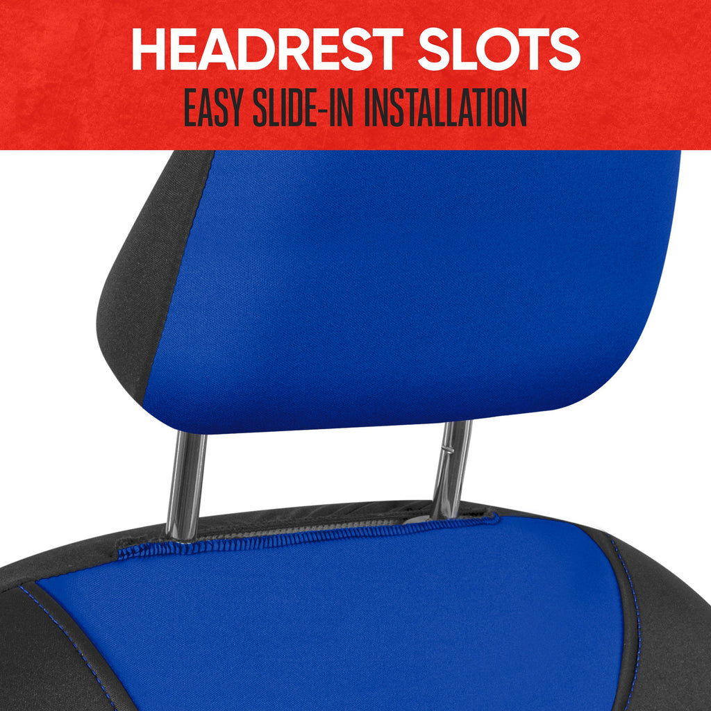 MotorTrend 2-Pack AquaShield Water-Proof Two-Tone Neoprene Front Seat Covers