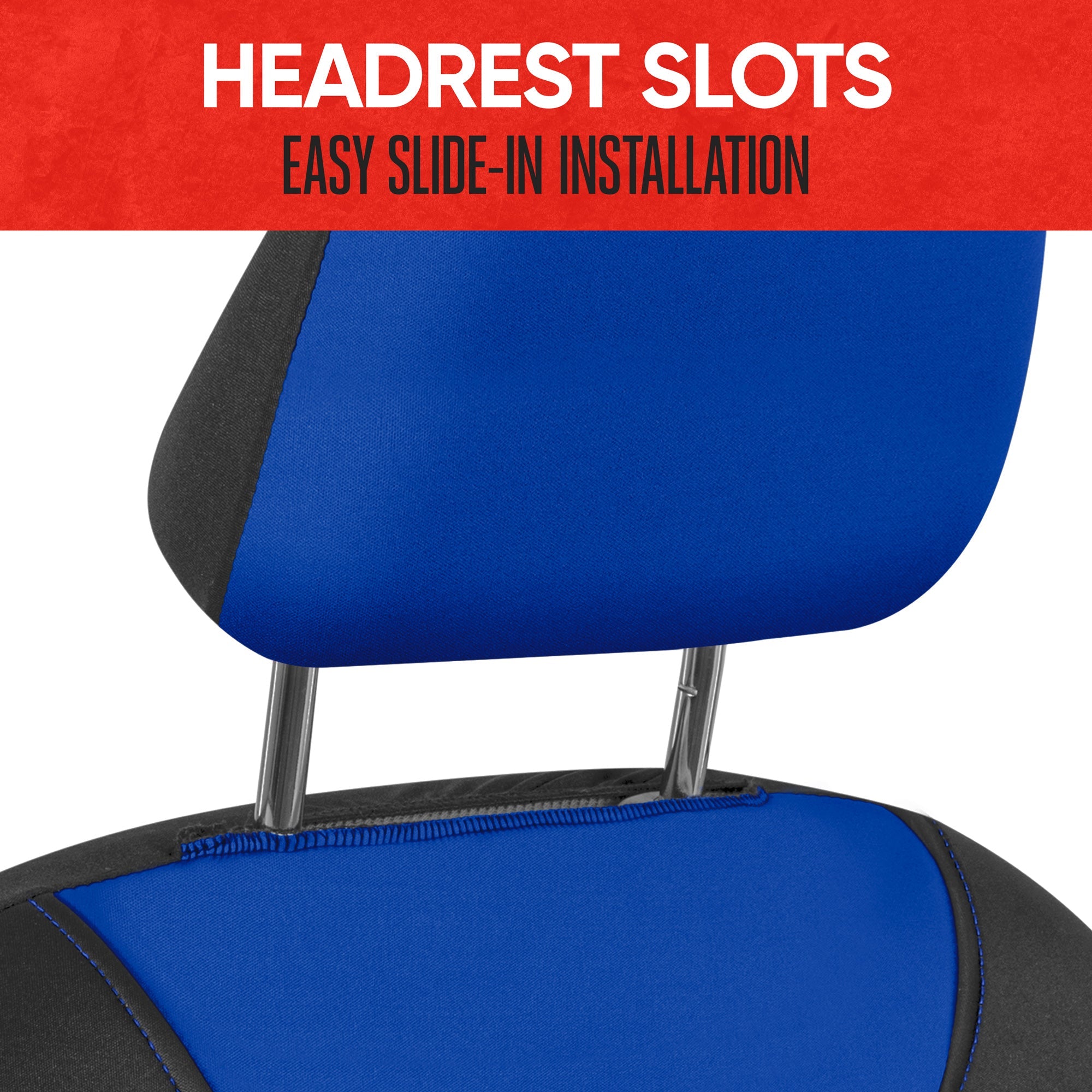 MotorTrend 2-Pack AquaShield Water-Proof Two-Tone Neoprene Front Seat Covers