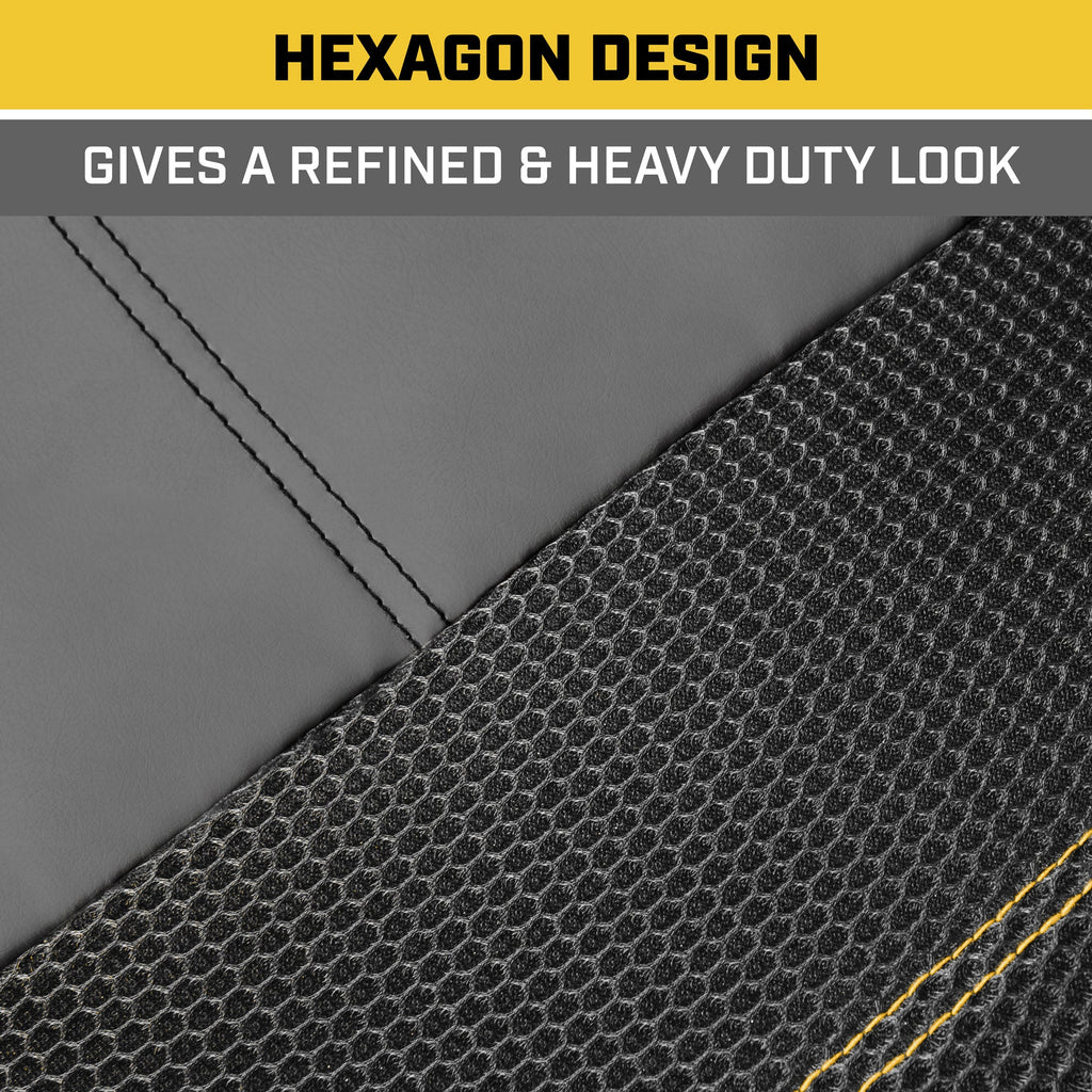CAT 2-Pack FlexHybrid PU Leather Mesh Breathable Front Seat Covers