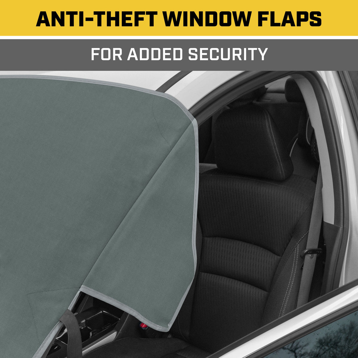 Cat® Windshield Snow Cover, Toughest Car Frost Protector for Ice & Sleet, Weatherproof for Winter, Includes Anti-Theft Straps, Freeze Protector for Auto Car Truck Van SUV