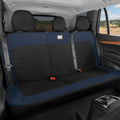 Cat Flexfit Blue & Black Rear Seat Cover for Car - Durable Canvas & Mesh Design 60/40 Split Bench Protector for Cars, Trucks & SUVs - Back Seat Cover for Rear Bench - Interior Car Accessory