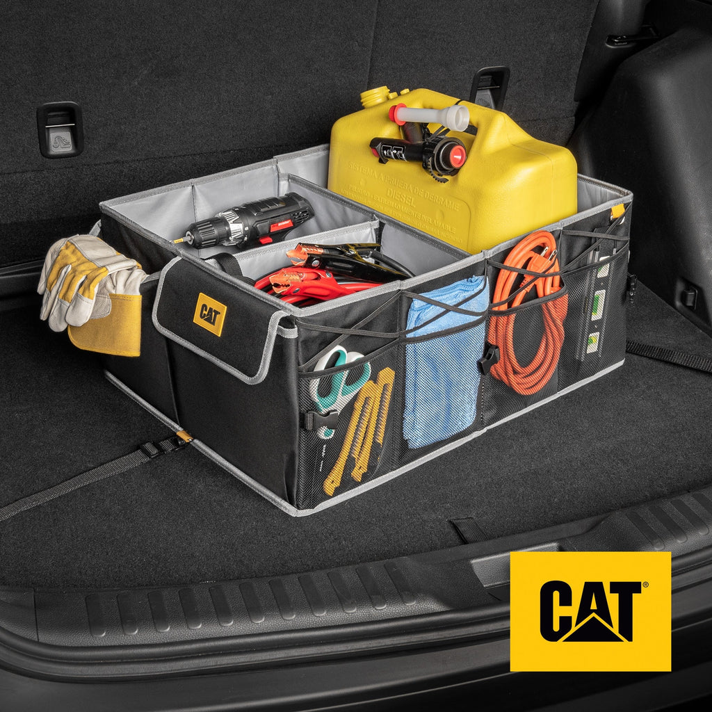CAT FlexTrunk Trunk/Cargo Organizer and Storage, Collapsible & Adjustable Multi-Compartments (17" x 23" x 11")