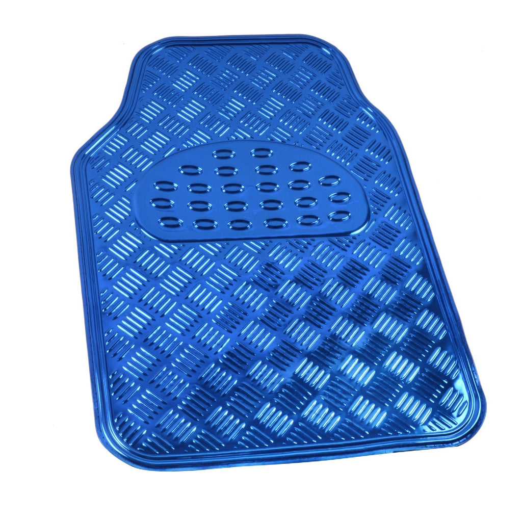 BDK 4-Piece Translucent Centered Cushioned Grip Pad Front Floor Mats and Rear Floor Mats - Heavy Duty, All Weather