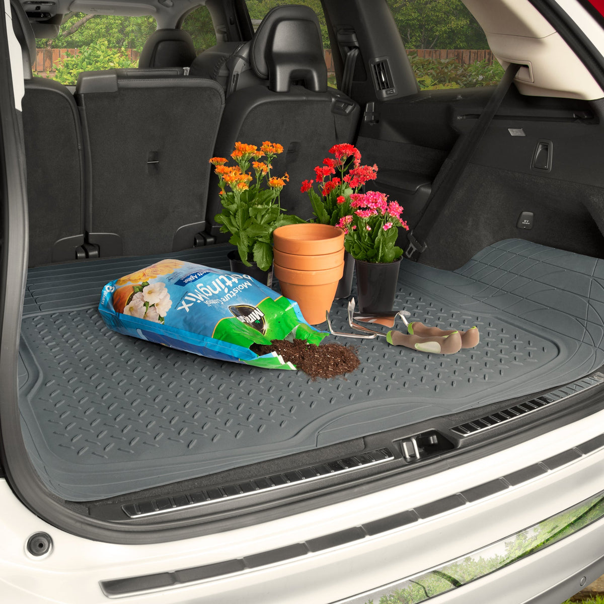 BDK Trunk/Cargo Rubber Liner - Heavy Duty, All Weather, Trim to Fit (53.8" x 43.2")