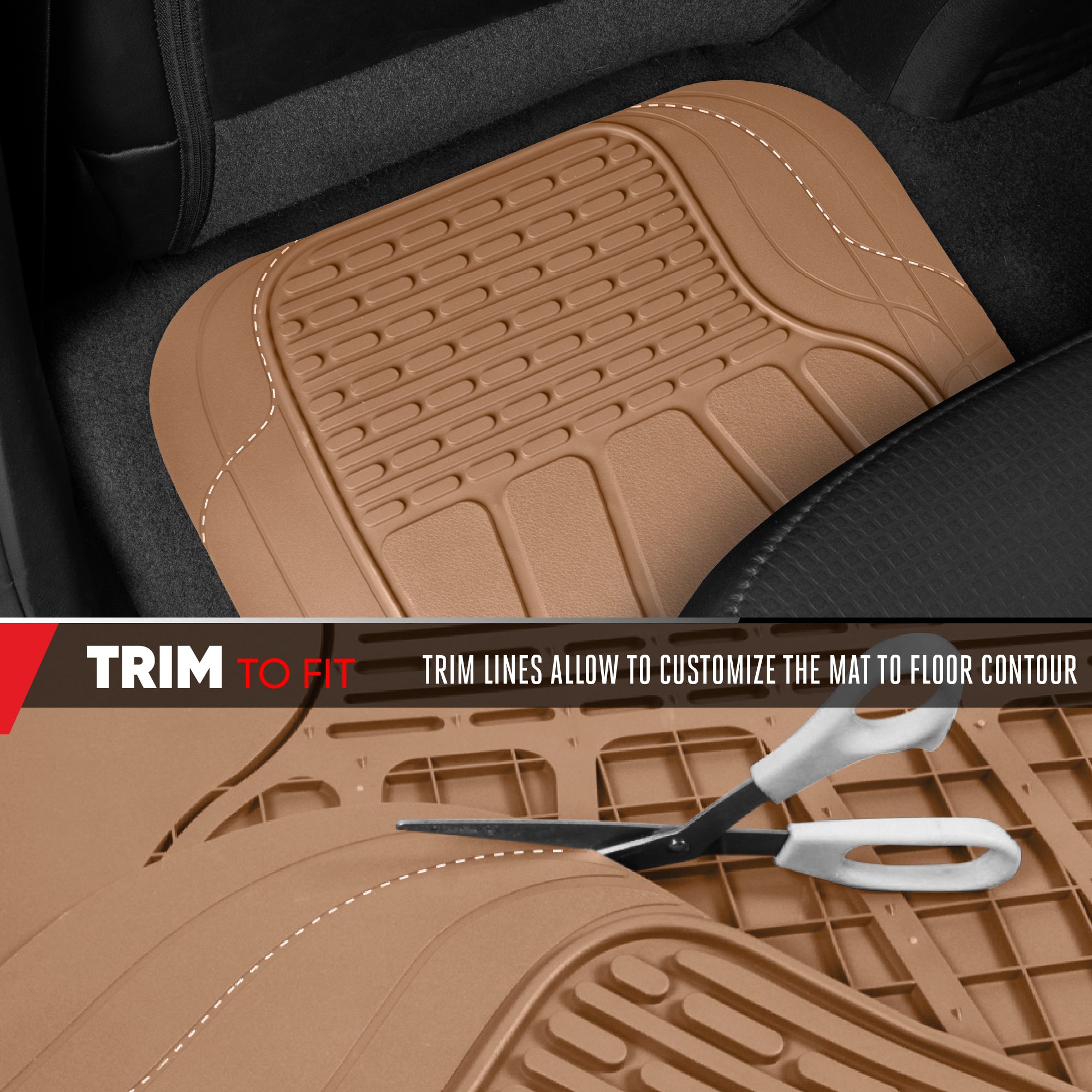 MotorTrend WingRunner Rear Floor Mat - Trim to Fit