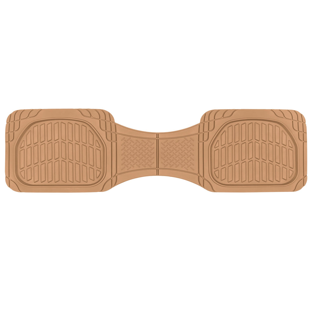 MotorTrend PRO920 Deep Dish Rear Floor Mats - Heavy Duty, All Weather, Trim to Fit - Beige