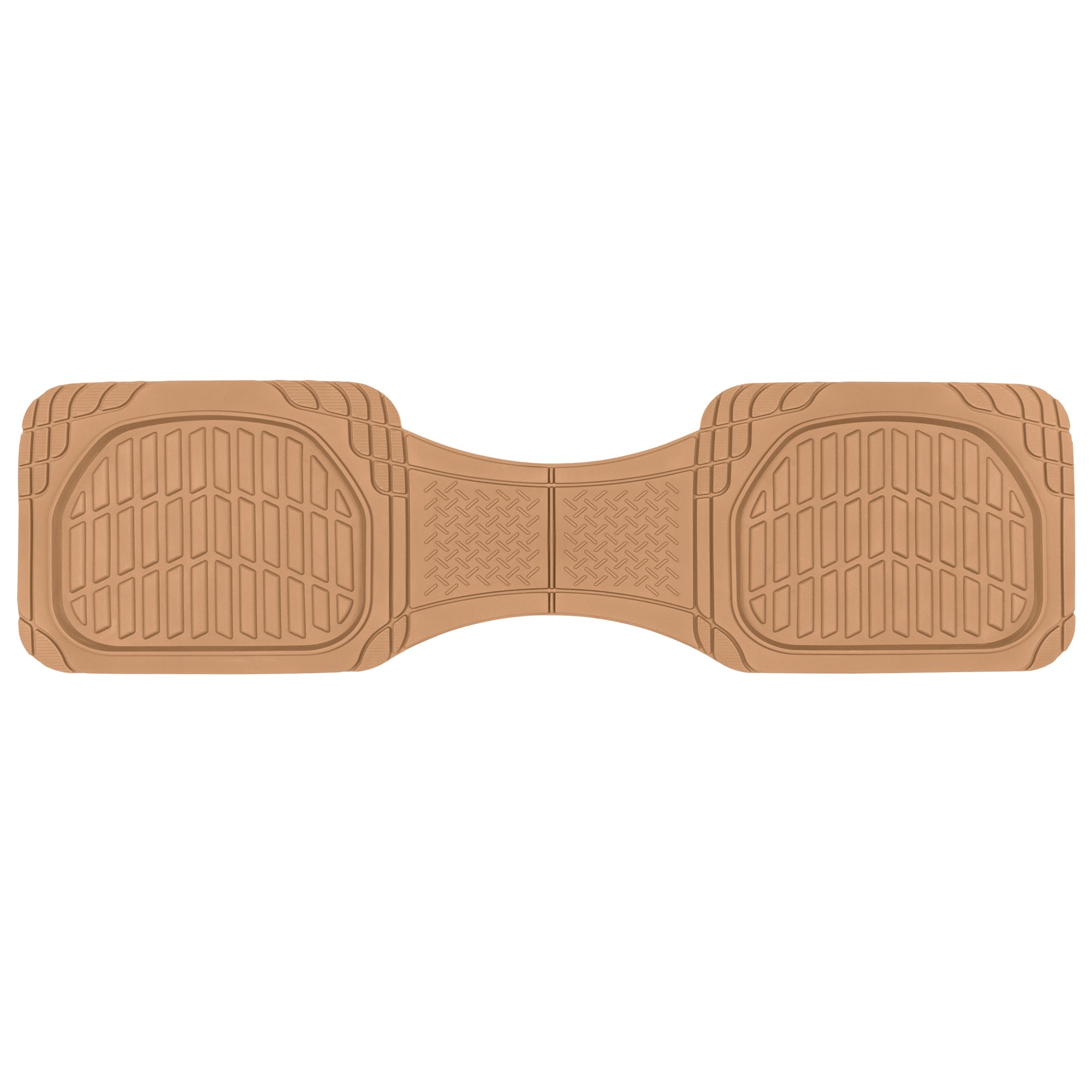 MotorTrend PRO920 Deep Dish Rear Floor Mats - Heavy Duty, All Weather, Trim to Fit - Beige