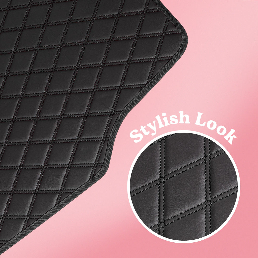 Carbella 4-piece DiamondLuxe Front Floor Mats and Rear Floor Mats - Black