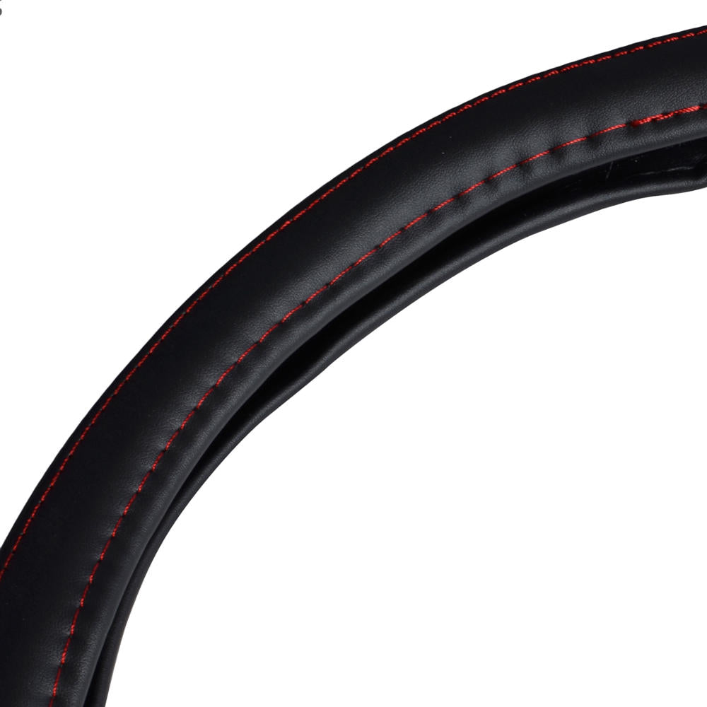 MotorTrend Faux Leather Steering Wheel Cover for Trucks, Semi-Trucks, RVs, Big Rigs, 18 Wheelers (Fits 18")