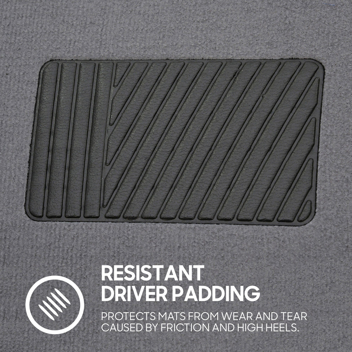 BDK 4-Piece Premium Carpet Non-Slip Heel Pad Front Floor Mats and Rear Floor Mats