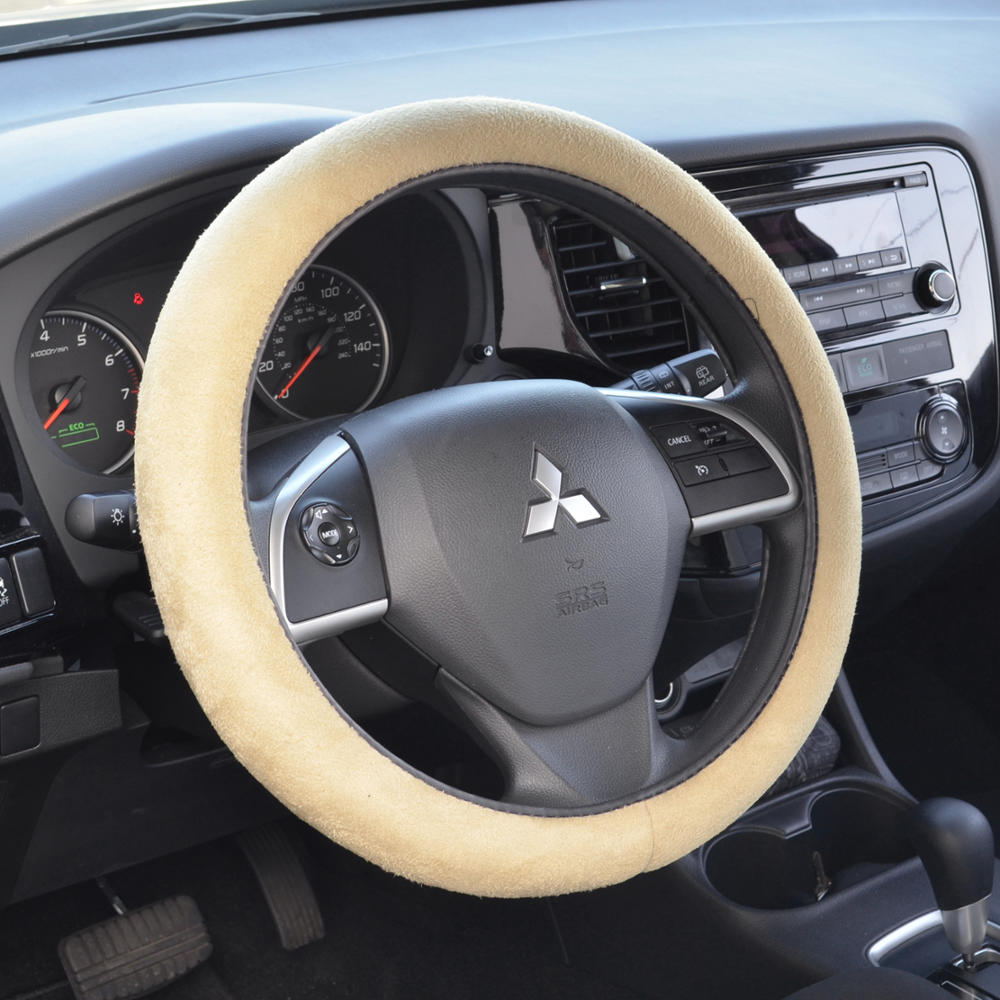 BDK Soft Plush Memory Form Steering Wheel Cover (Fits 14.5" - 15.5")