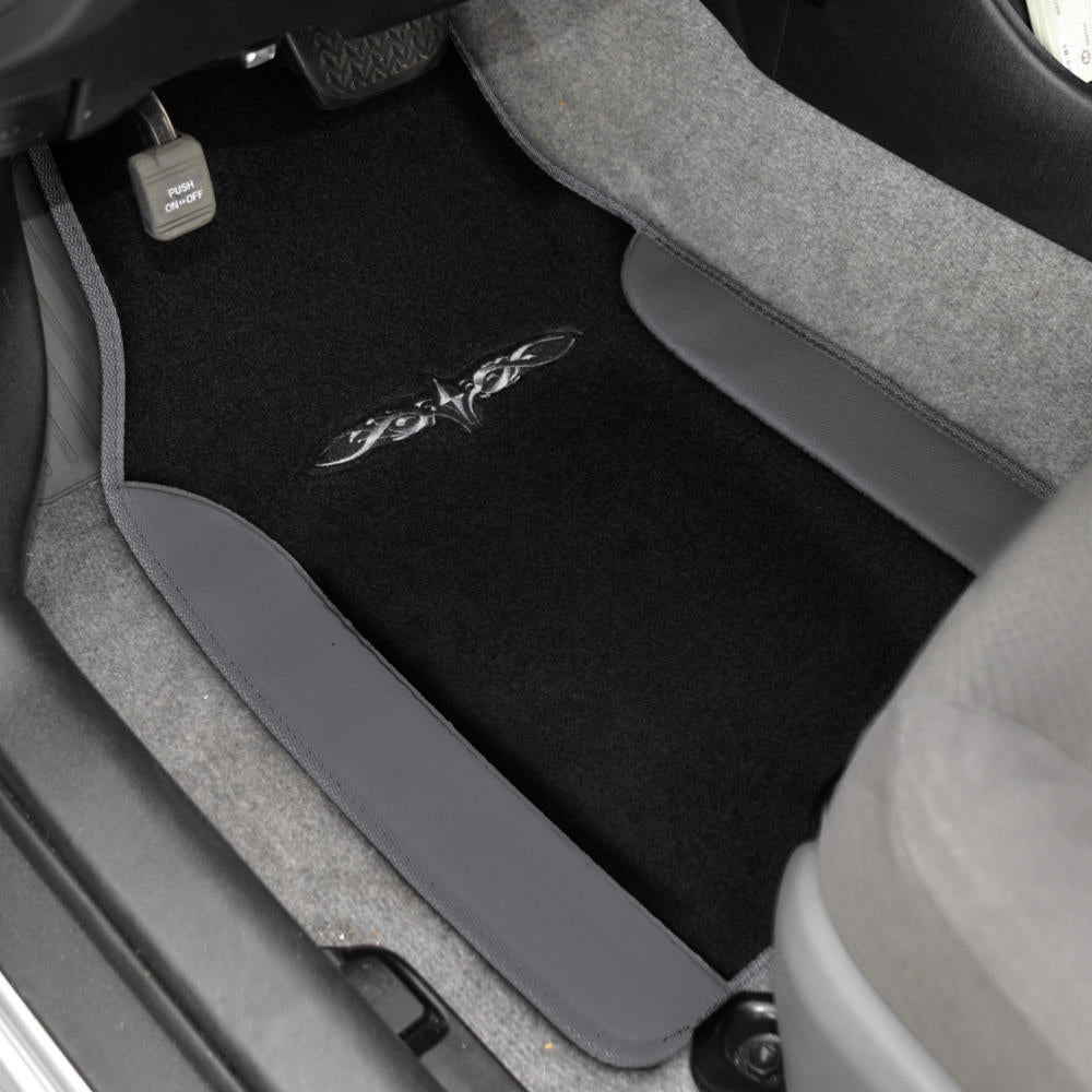 BDK 4-Piece Design Print Carpet Front Floor Mats and Rear Floor Mats