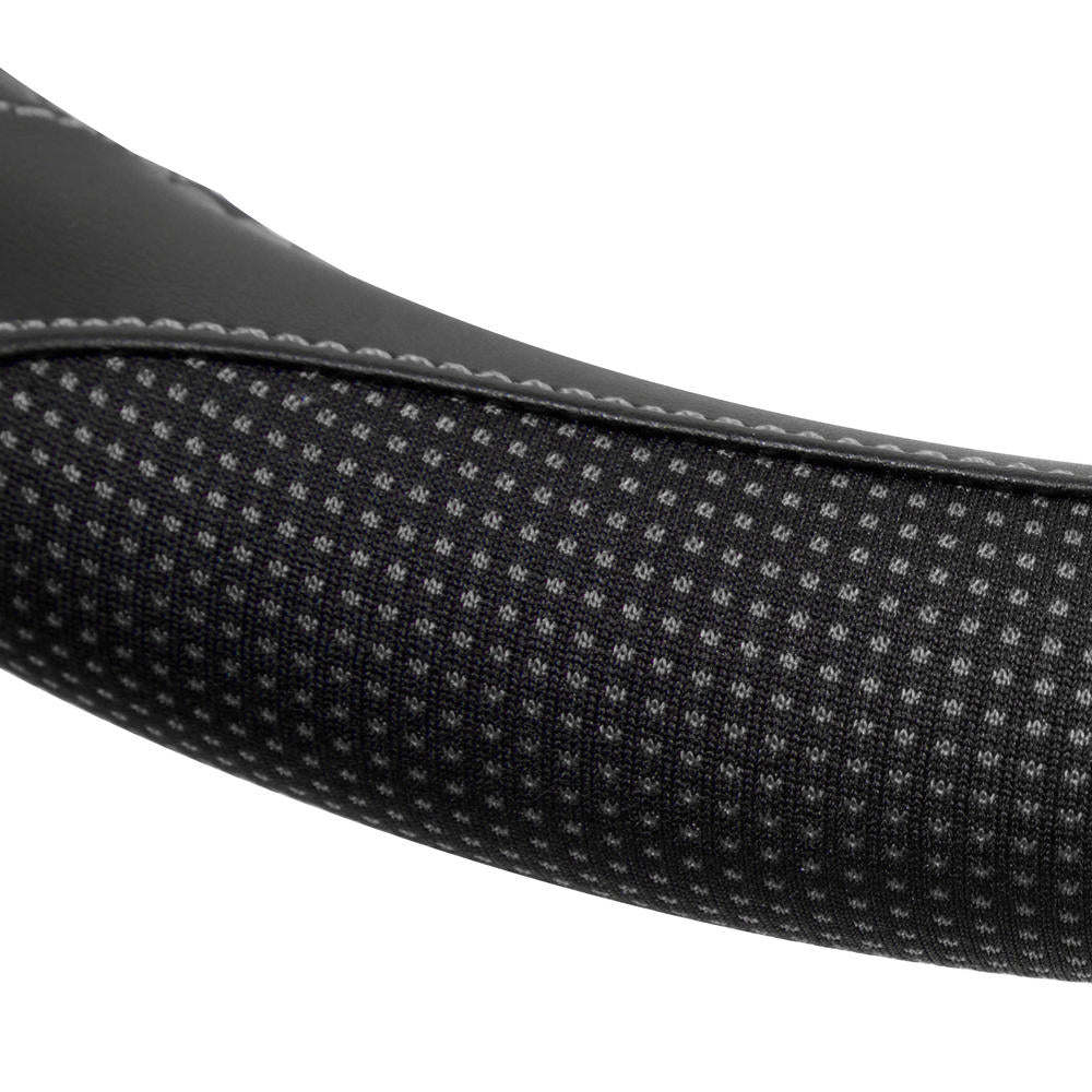 MotorTrend Dotted Polyester Comfort Grip Steering Wheel Cover (Fits 14.5" - 15.5")