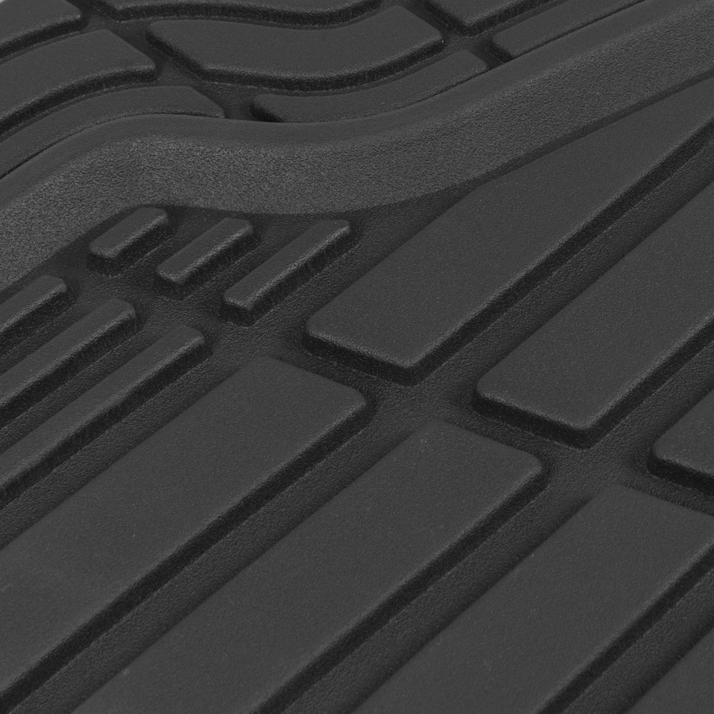 CAT 4-Piece ToughRide Rubber Front Floor Mats and Rear Floor Mats - Heavy Duty, All Weather, Trim to Fit