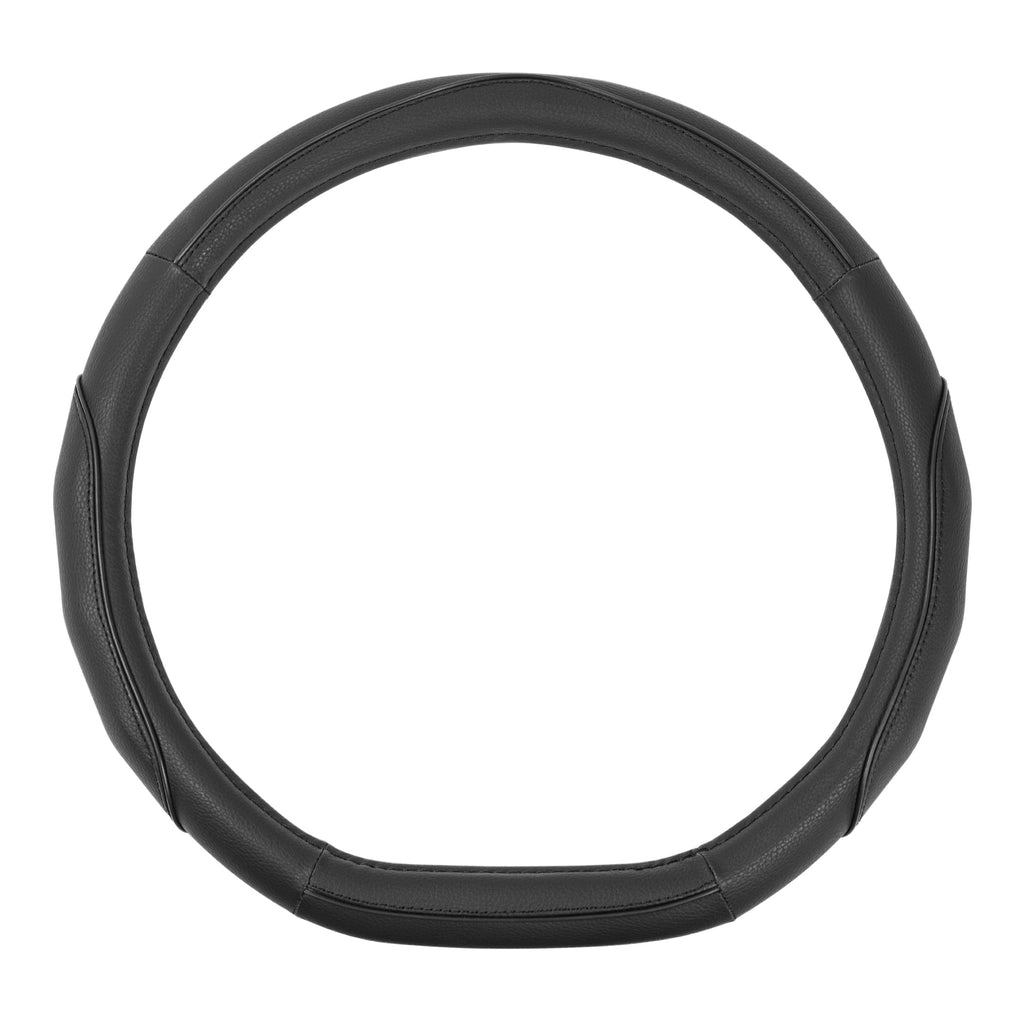 MotorTrend Stealth D-Shaped Steering Wheel Cover (Fits 14.5" - 15.5")
