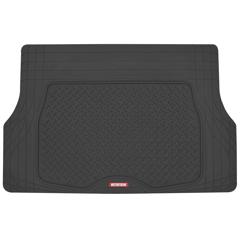 MotorTrend Utility Trunk/Cargo Liner Mat - Heavy Duty, All Weather, Trim to Fit - Black