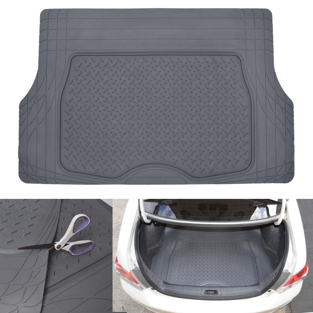 MotorTrend Utility Trunk/Cargo Liner Mat - Heavy Duty, All Weather, Trim to Fit
