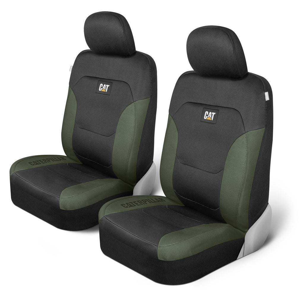CAT 2-Pack FlexFit Front Seat Covers with Hexagonal Design