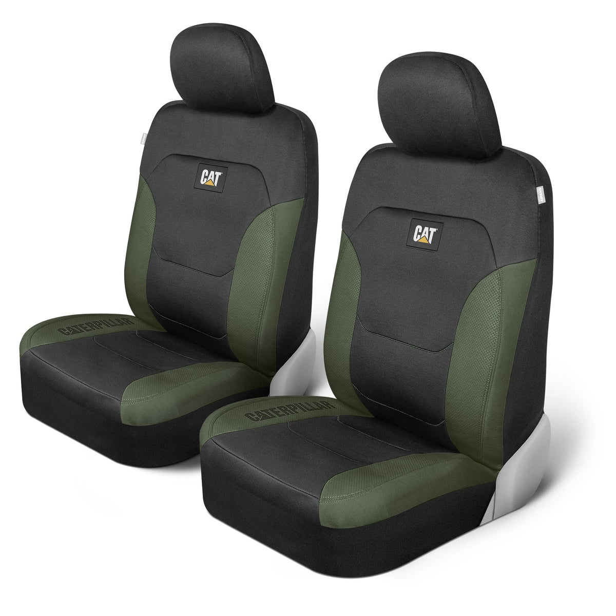 CAT 2-Pack FlexFit Front Seat Covers with Hexagonal Design