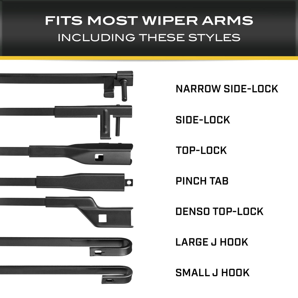 CAT C2.0 Heavy Duty Beam Windshield Wiper Blades for Cars, Trucks, SUVs, and Vans - All Seasons, Streak-Free, Silent