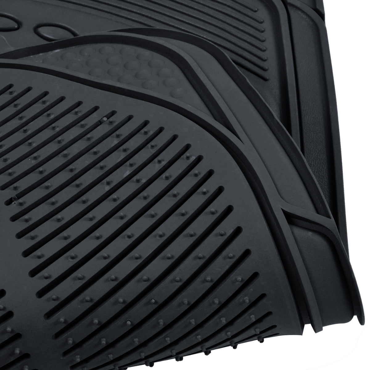 BDK 3-Piece ProLiner Front Floor Mats and Rear Floor Mats - Heavy Duty, All Weather, Trim to Fit