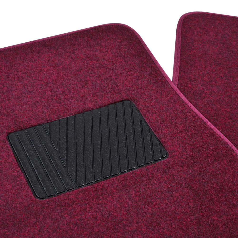 BDK 4-Piece Premium Carpet Non-Slip Heel Pad Front Floor Mats and Rear Floor Mats