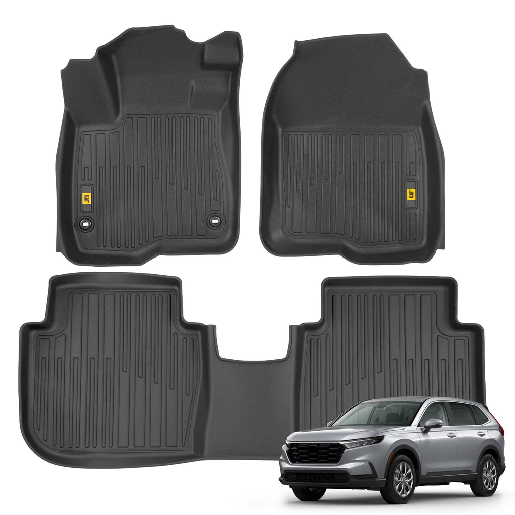 CAT® JustFit™ 3D Custom Fit Floor Mats for Honda CRV 2023, 2026 - Heavy Duty Floor Liner Protection Laser Measured, Honda CRV Accessories, Car Liner