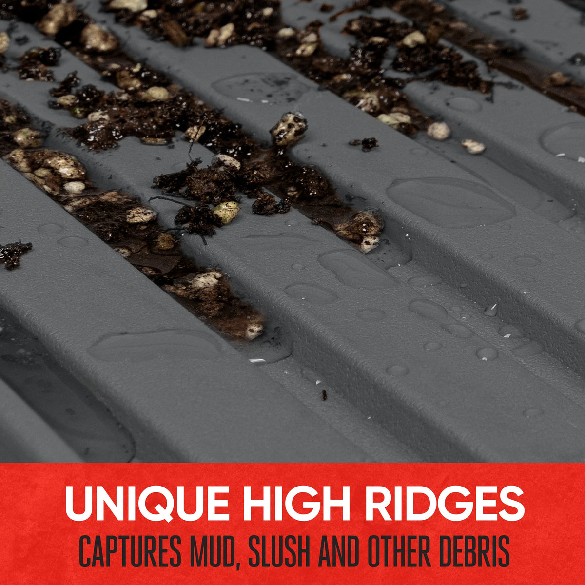 MotorTrend 3-Piece FlexTough Advanced Rubber Multi-Channel Front Floor Mats and Rear Floor Mat