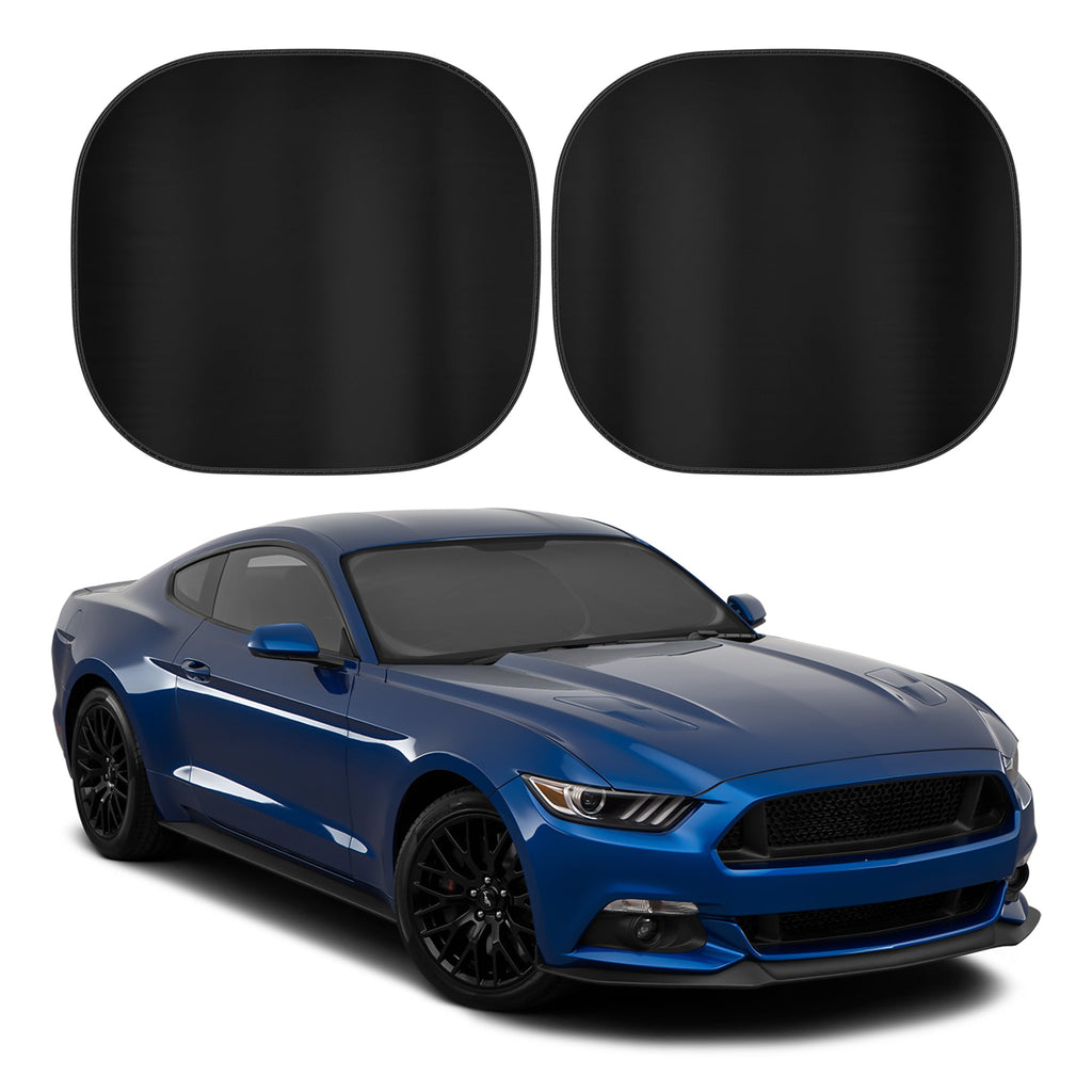 Carbella 2PC Black Car Windshield Sun Shade - Car Accessories Sunshade for Windshield - Blocks UV Rays Sun Visor for Window Protector - Easy Setup Keeps Your Vehicle Cool - 31.75 x 28.77