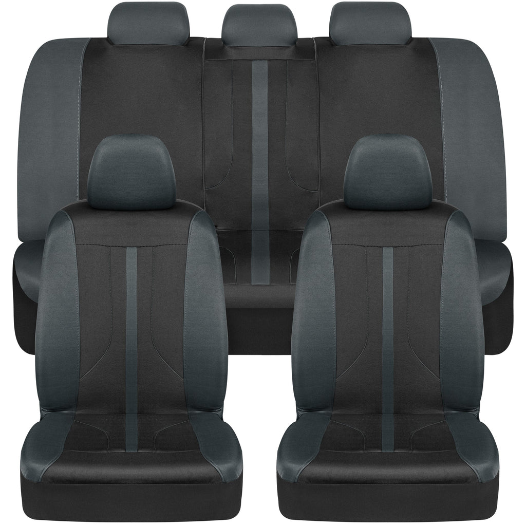 MotorTrend 9-Piece OmniFit Front Seat Covers and Rear Seat Covers