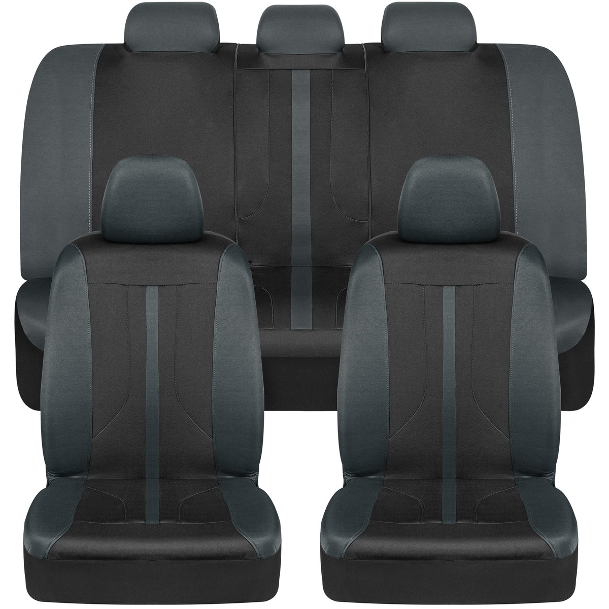MotorTrend 9-Piece OmniFit Front Seat Covers and Rear Seat Covers