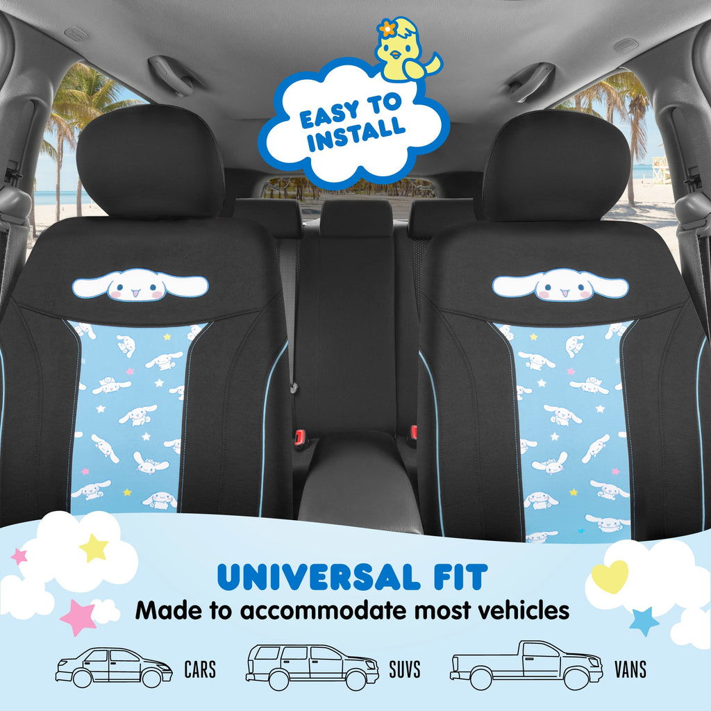 Carbella Official Cinnamoroll 2-Pack Front Seat Covers