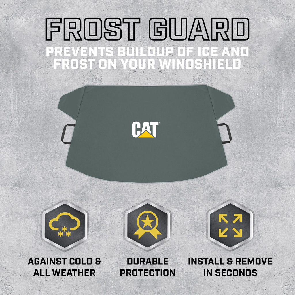 Cat® Windshield Snow Cover, Toughest Car Frost Protector for Ice & Sleet, Weatherproof for Winter, Includes Anti-Theft Straps, Freeze Protector for Auto Car Truck Van SUV